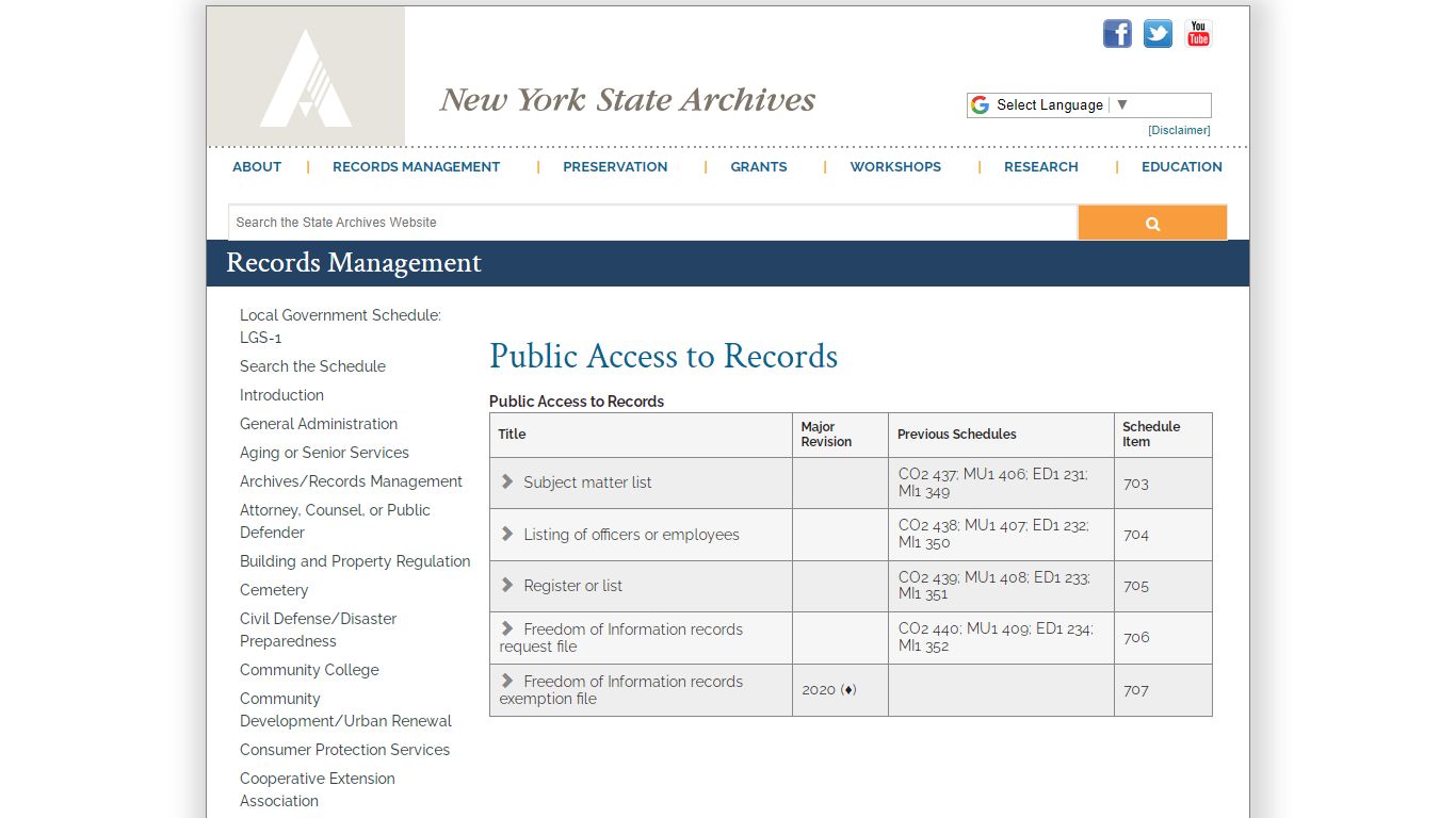 Public Access to Records | New York State Archives